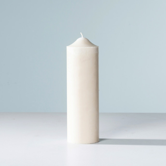 Green Living Blockkerze Beige B: 7,0 cm, T: 7,0 cm, H: 25,0 cm - Bild 1