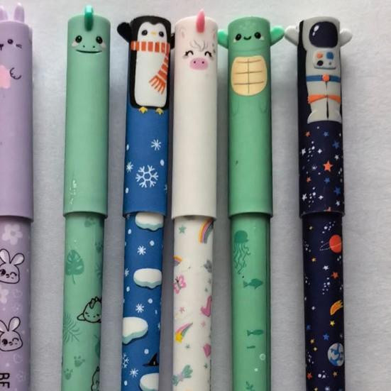 Chuqiaozhuann Radierbare Kugelschreiber Set mit 0,5 mm Spitze und hitzeempfindlicher Tinte, 8 Stück für Schule und Büro - Bild 5