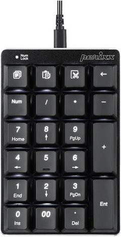 Perixx PERIPAD-303 B Kabelgebundener beleuchteter Nummernblock in Schwarz - Bild 1