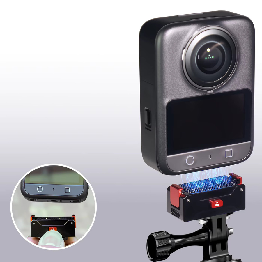 DJI Magnetische Schnellwechsel-Halterung und Ladestation für Actionkameras in Schwarz - Bild 1