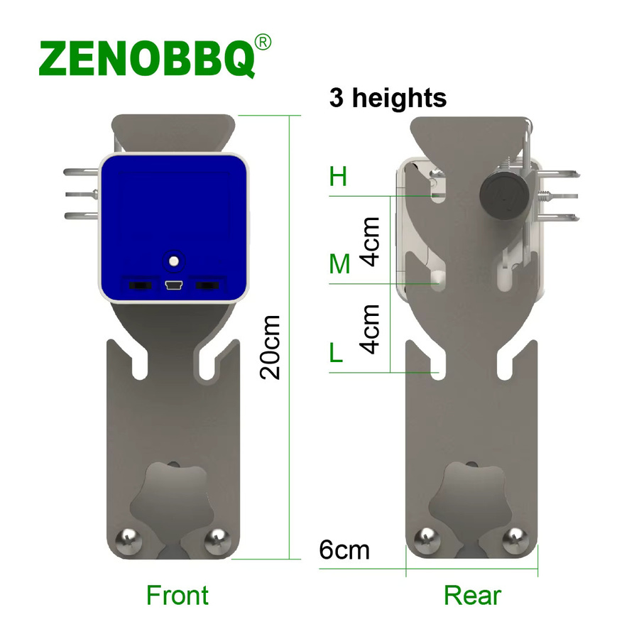 Zenobbq 5078t Universal Rotisserie-Kit mit verstellbarer Länge für Schweinebraten und Camping-Zubehör - Bild 2