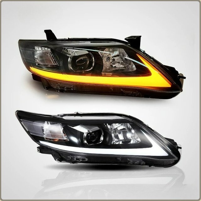 LED-Scheinwerfer mit sequenziellem Blinker für Toyota Camry 2009-2011 in Schwarz von carinamoba - Bild 1