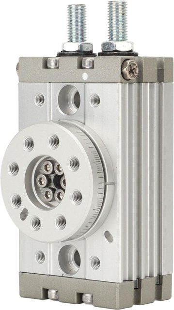 Koogeelife Rotierender Pneumatischer Luftzylinder aus Aluminiumlegierung, Verstellbar von 0 bis 190 Grad, Silber - Bild 1