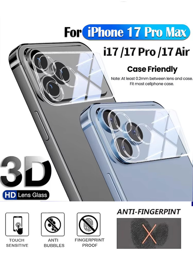 Apple Kameraobjektivschutz aus gehärtetem Glas für iPhone 17, iPhone 17 Pro, iPhone 17 Air und iPhone 17 Pro Max, transparent - Bild 5