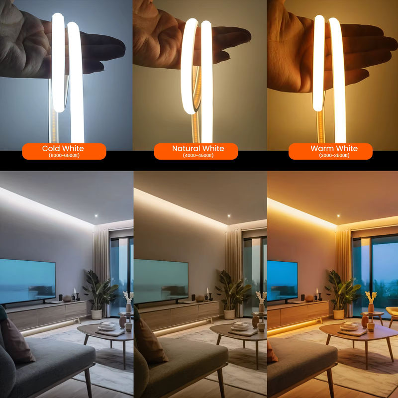 HEGEHE COB Neon LED Streifen Wasserdicht Flexibles LED Band Seil in Weiß - Bild 5