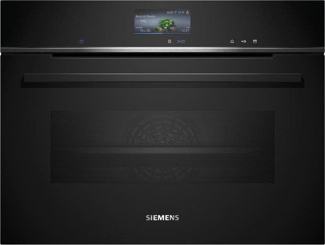 Siemens iQ700 CS736G1B1 Einbau-Kompaktdampfbackofen in Schwarz - Bild 1