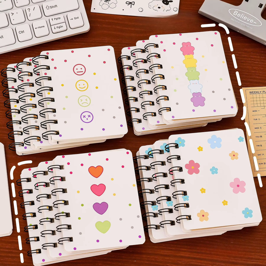 Kawaii Notizblock mit Blumenmuster A7 Softcover Multicolour - Bild 2