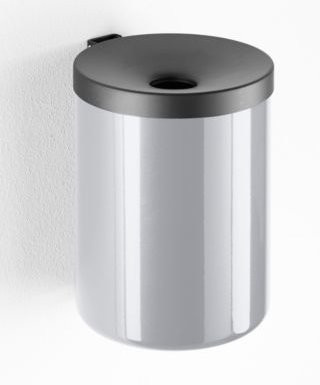 Sicherheitsaschenbecher Probbax aus Stahl in Silber, Höhe: 25 cm, Durchmesser: 18 cm - Bild 1