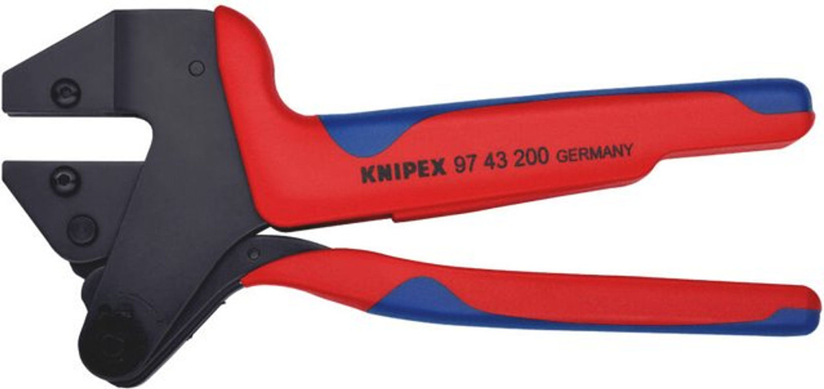 Knipex Crimp-Systemzange 97 43 200 A für auswechselbare Crimpeinsätze mit Mehrkomponenten-Hüllen, brüniert, Länge: 200 mm - Bild 2
