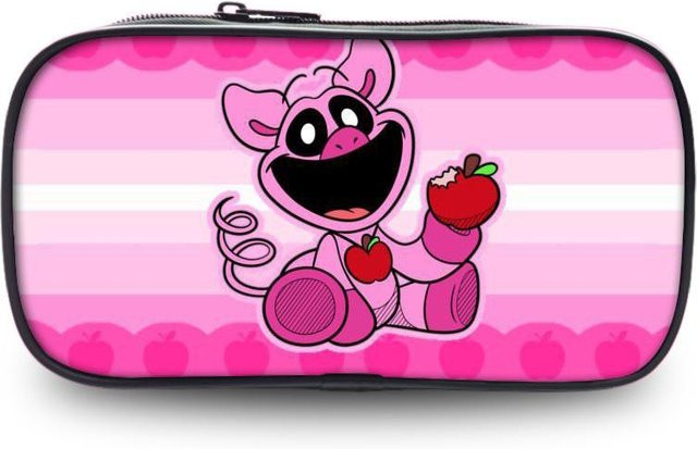 CrimsonCraft Catnap Poppy Playtime Federmäppchen für Schüler in Schwarz und Pink - Bild 1