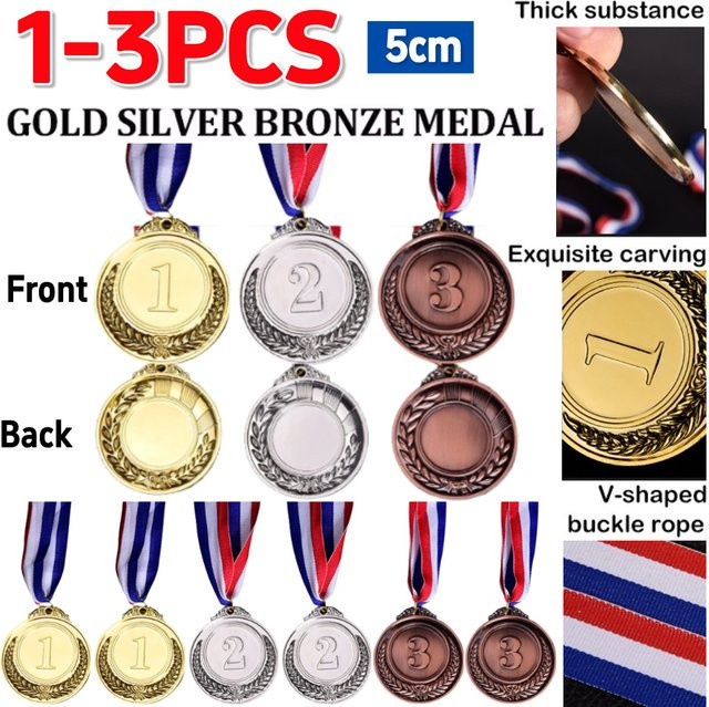 JOCESTYLE Medaille, Gold Silber Bronze Metall, 1–3 Stück, mit Halsband - Bild 1