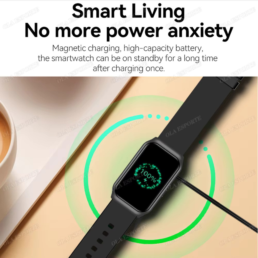 Ola Esporte HW12 Smart-Armband für Damen und Herren in Lila mit AMOLED-Farbdisplay, Herzfrequenzmessung, Blutsauerstoffüberwachung und Schlafanalyse - Bild 4