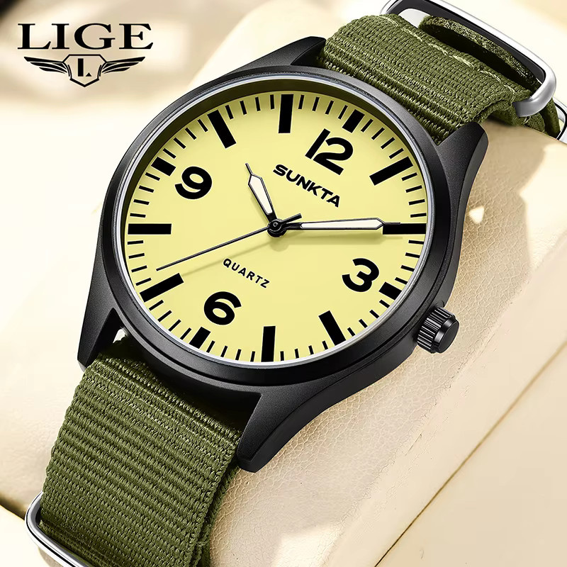 SUNKTA Armbanduhr, Quarz, Nylon, Herren, Leuchtzeiger - Bild 6
