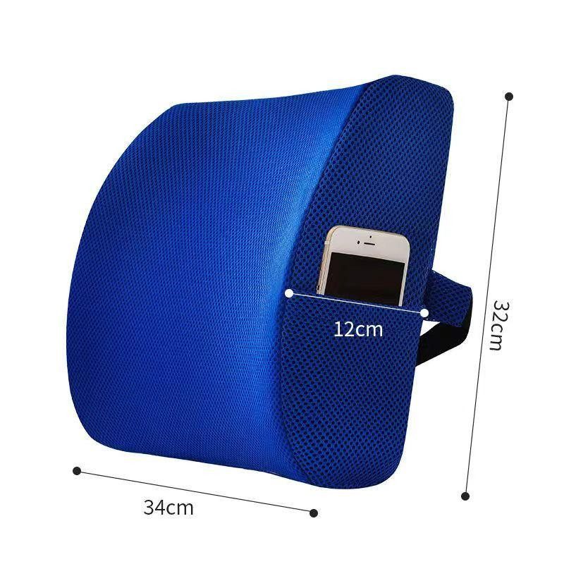 Lordosenstütze Kissen aus Memory Foam mit waschbarem Bezug für Autositz und Home Office - Bild 3