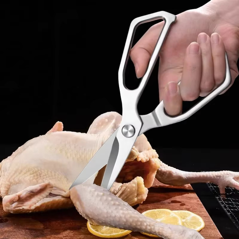 PLYS Küchenschere aus Edelstahl in Silber für Fleisch, Geflügel und Gemüse - Bild 3