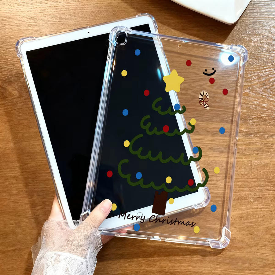 Transparente Silikon-Schutzhülle mit Weihnachtsbaum-Design für Apple iPad und iPad Air - Bild 2