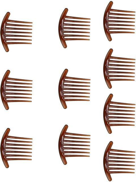 Koogeelife Haarseitenkämme, 10 Stück, braun, für Kinder - Bild 1