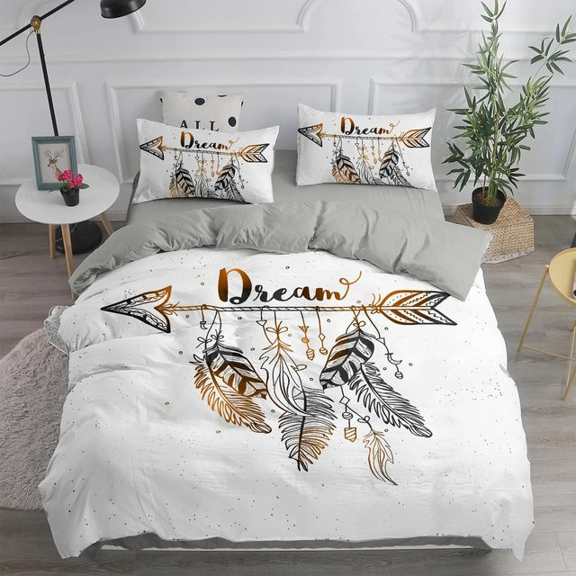Traumfänger Bettwäscheset von JMG Household Supplies in Weiß, Boho Design aus Mikrofaser, B/H: 240 x 220 cm - Bild 1