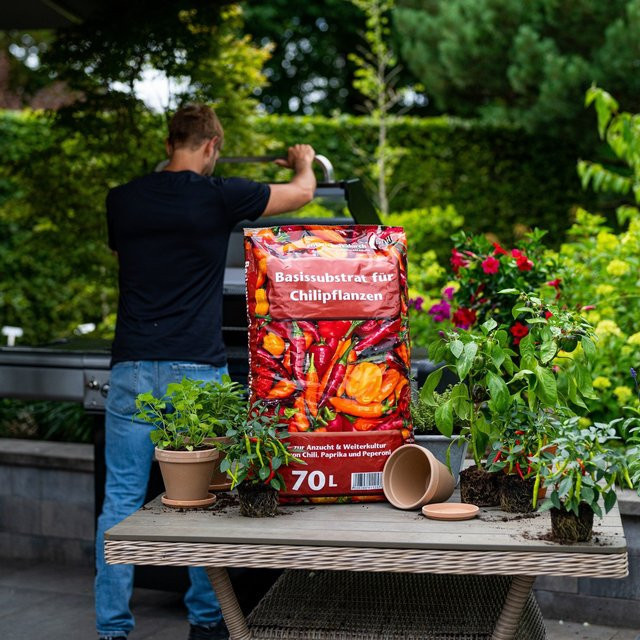 Floragard Universal Chili-Substrat Spezialerde für den Garten, 5,8 l - Bild 1