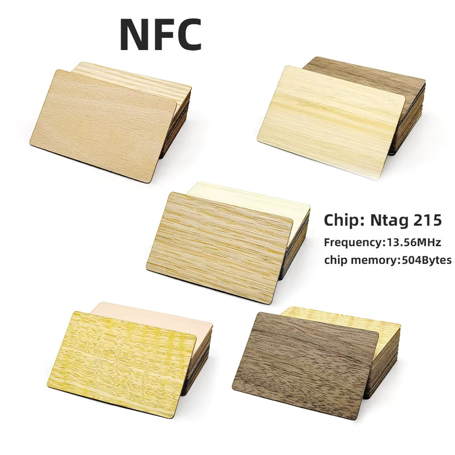 5 Stück NFC215 RFID-Tags aus Holz mit 13,56 MHz und 504 Bytes Speicher - Bild 1