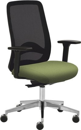 Mayer Sitzmöbel Drehstuhl 2228 in Grün mit Armlehnen und Rollen, B: 70 cm, H: 63 cm - Bild 1