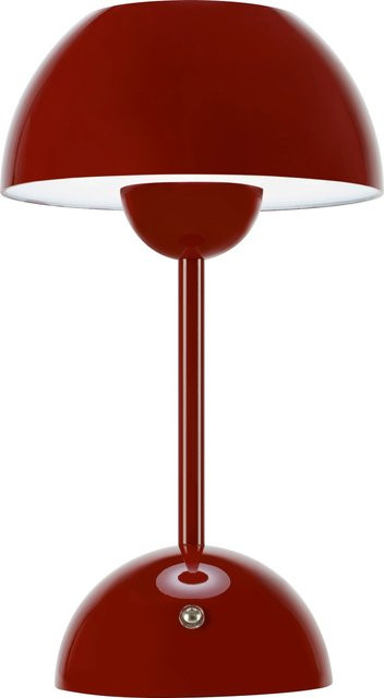 Solar-LED-Tischleuchte Messina im Retro-Design, Rot, B/D/H: 16 x 16 x 27,5 cm - Bild 1