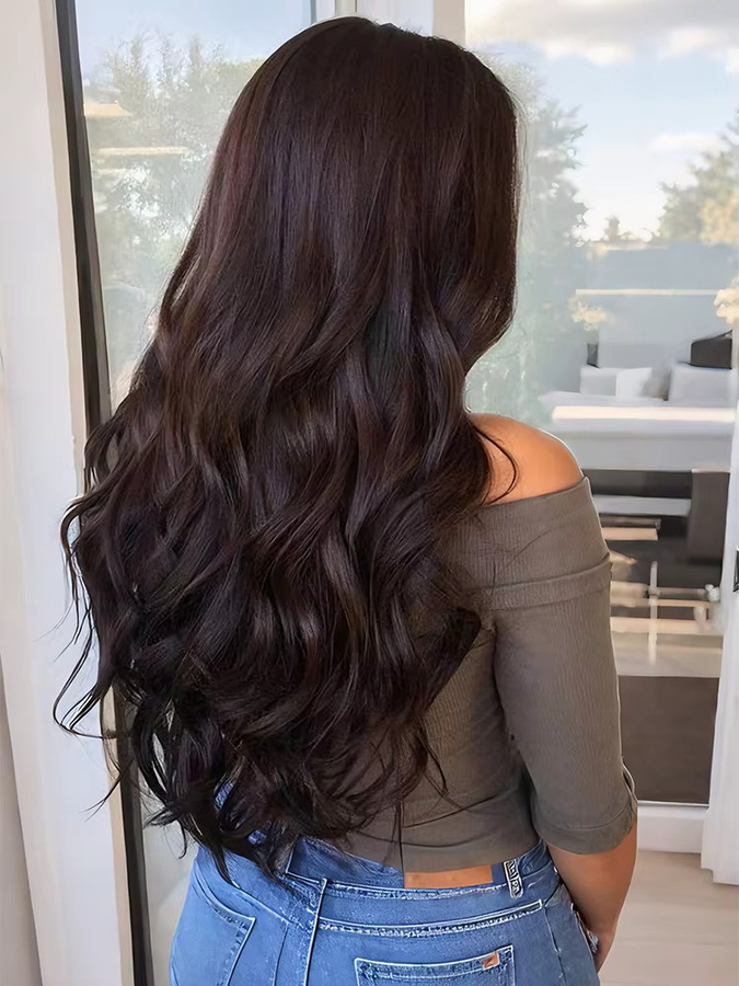 Alana beauty Clip-in-Haarverlängerung, synthetisch, braun, 20 Zoll, 4 Stück - Bild 7