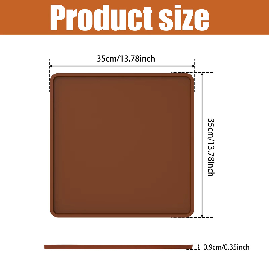 Willstar Silikon Backmatten Set, antihaftbeschichtete Backbleche für Obst, Kuchen und Brot, Braun - Bild 2
