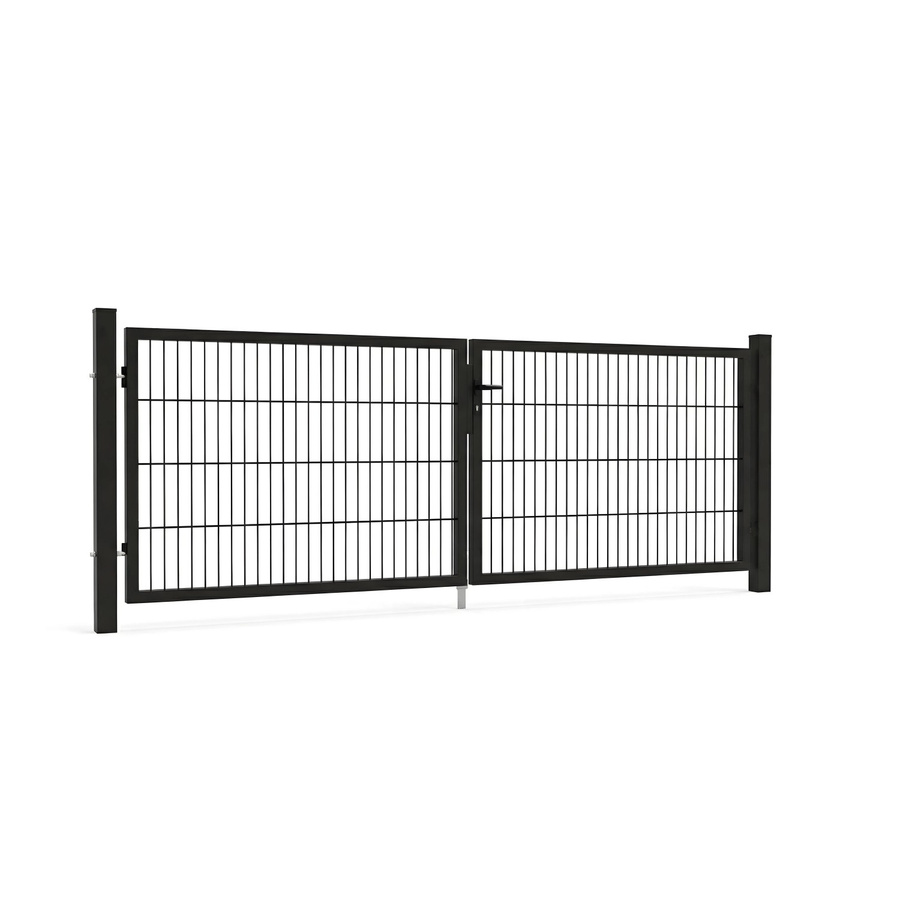 GEWA Gartentor Economy Doppelstabmattentor in Anthrazit, B: 300 cm, H: 180 cm - Bild 2