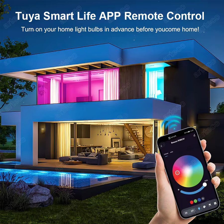 Tuya Bluetooth Smart-Glühbirne LED E27 RGBCW Dimmbar mit Musik-Rhythmus und Timer via Smart Life App - Bild 2