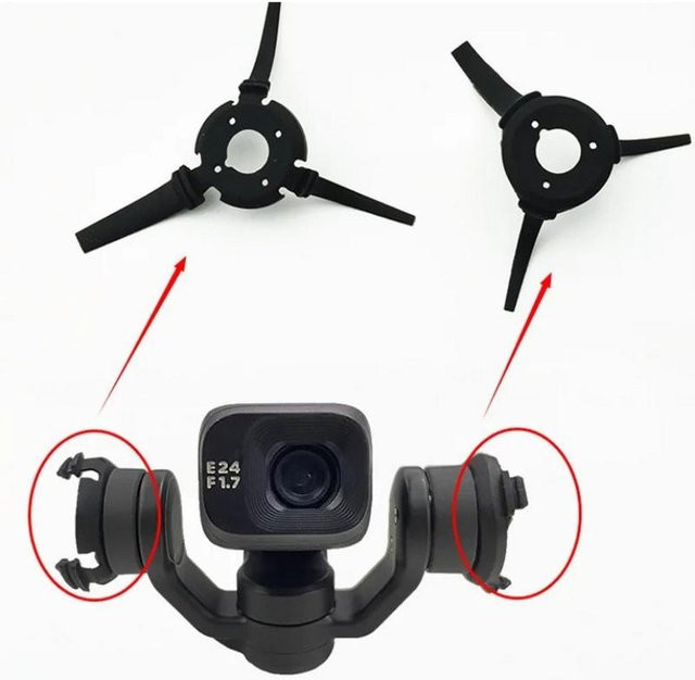 DJI Mini 3 Pro Gimbal-Seitendämpfer aus Gummi in Schwarz, links und rechts, Dämpfungskissen und Stoßdämpfer als Ersatzteile für deine Drohne - Bild 1