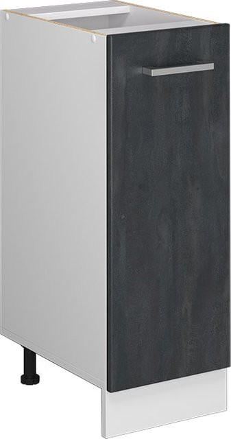 Vicco Apothekerunterschrank R-Line in Schwarz Beton und Weiß, Breite: 30 cm - Bild 1