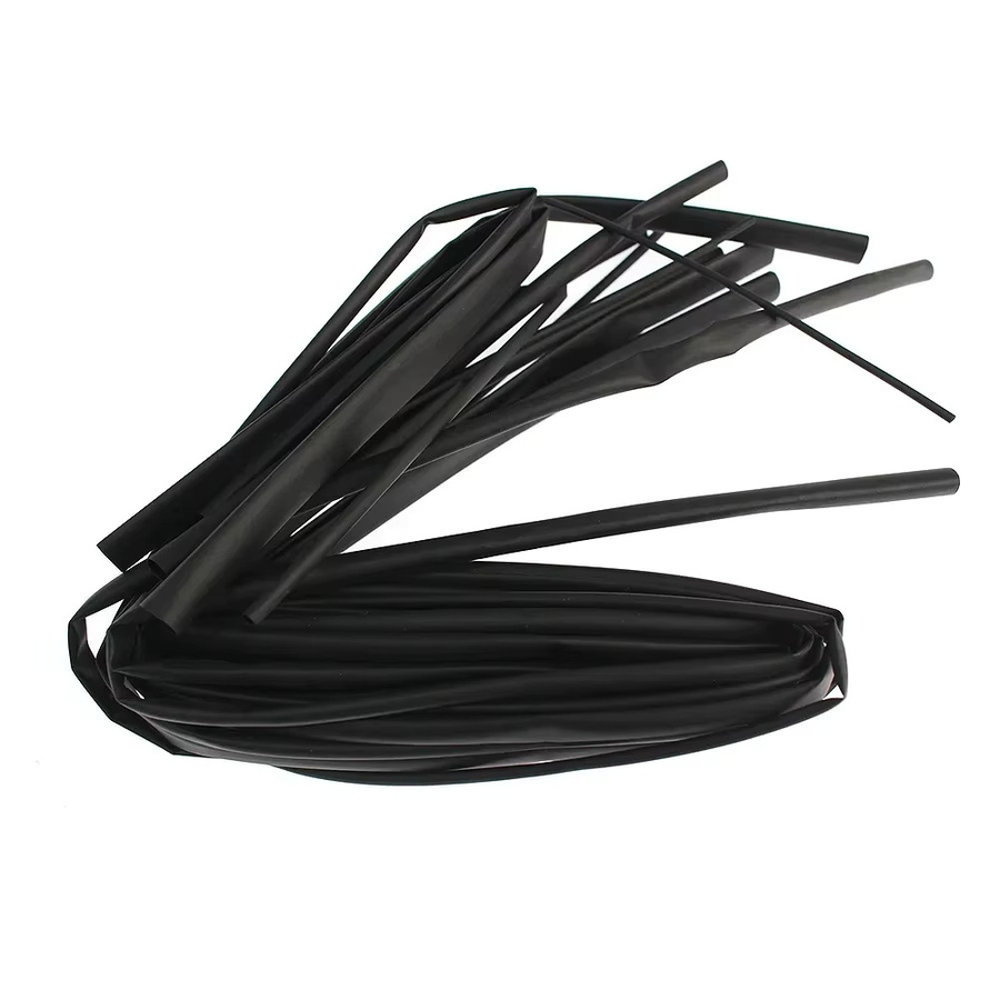 Schrumpfschlauch Set in Schwarz mit verschiedenen Durchmessern von 1 mm bis 8 mm, 8 Meter Gesamtlänge für Kabel und DIY-Anschlüsse - Bild 2