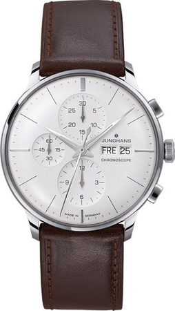 Junghans Chronograph, Automatik, Edelstahl, 40 mm, Herren
