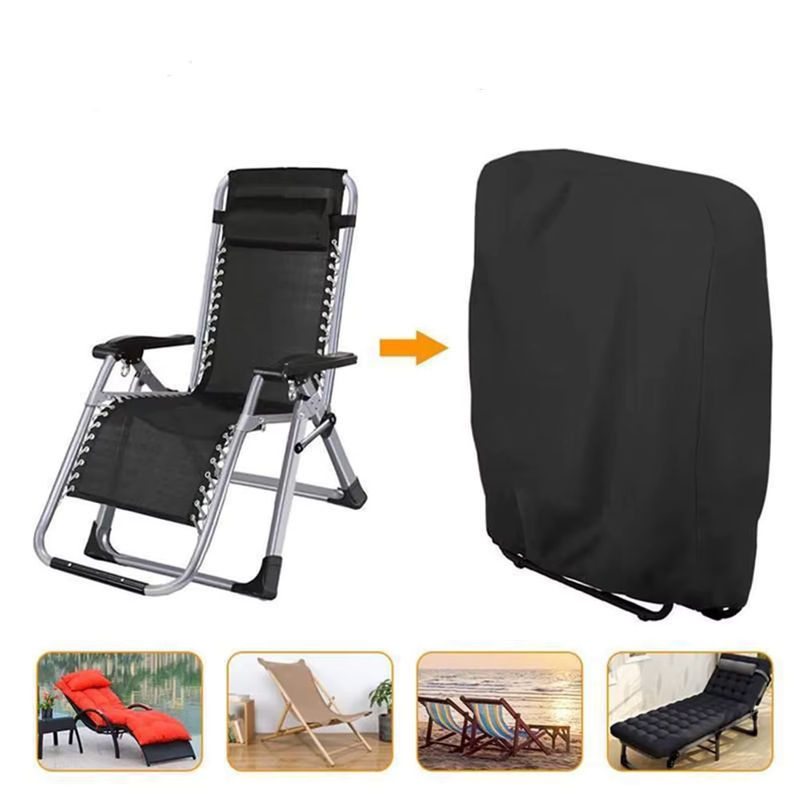 Willstar Abdeckung für Klappstühle im Freien, wasserabweisend und UV-Schutz, Schwarz, B: 93 cm, T: 82 cm - Bild 3