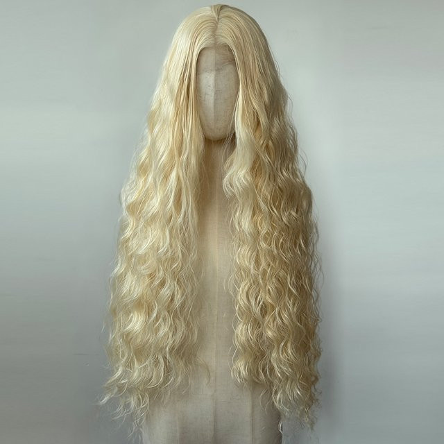 Honoeoy Perücke, blonde Synthetik-Haare, lange lose Welle, hitzebeständig - Bild 1