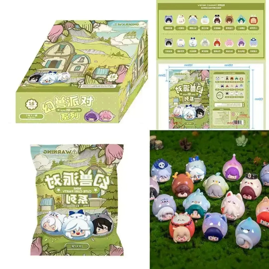 Genshin Impact Cute Cubs Mini Blind Bag Figurine Multicolor Anime Sammlerstück für deine Schreibtischdekoration - Bild 1