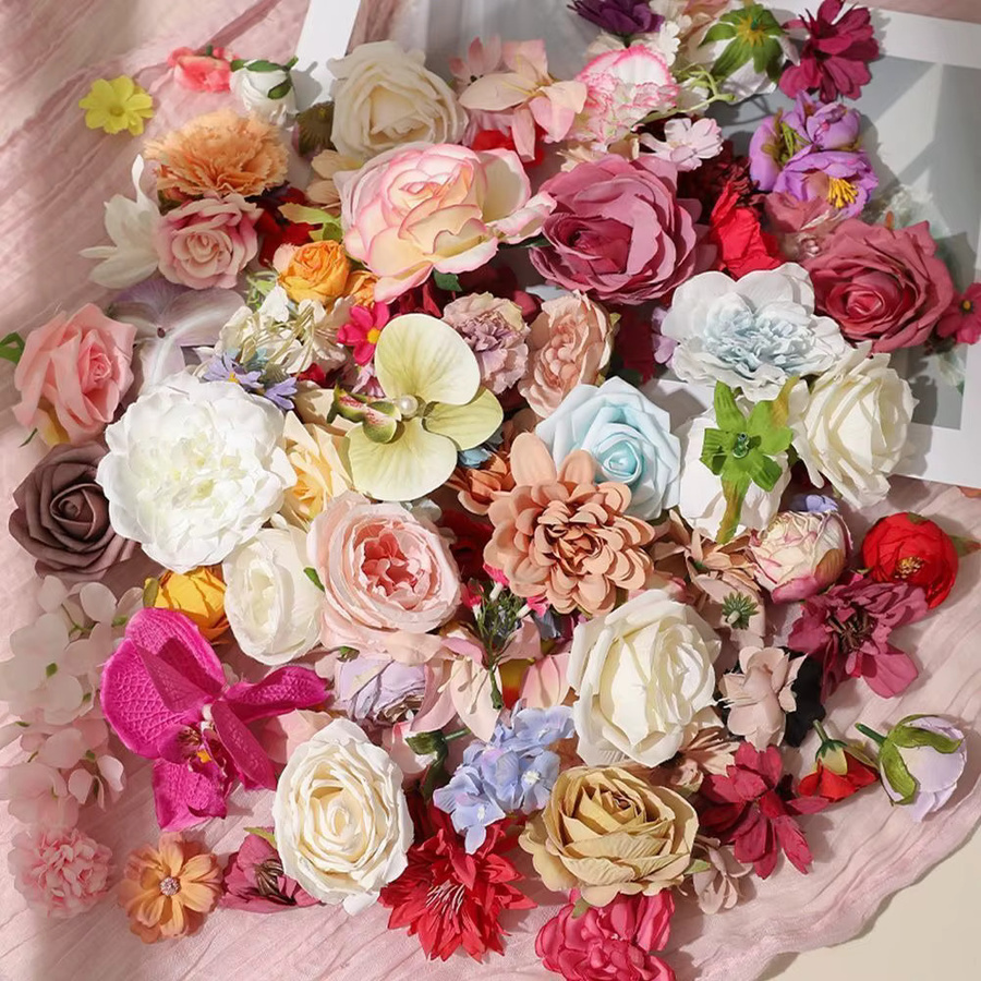 MENGHAO Künstliche Blumen Set in gemischten Farben für deine Heimdekoration, Hochzeitsdekoration und DIY-Geschenke aus Textil - Bild 3
