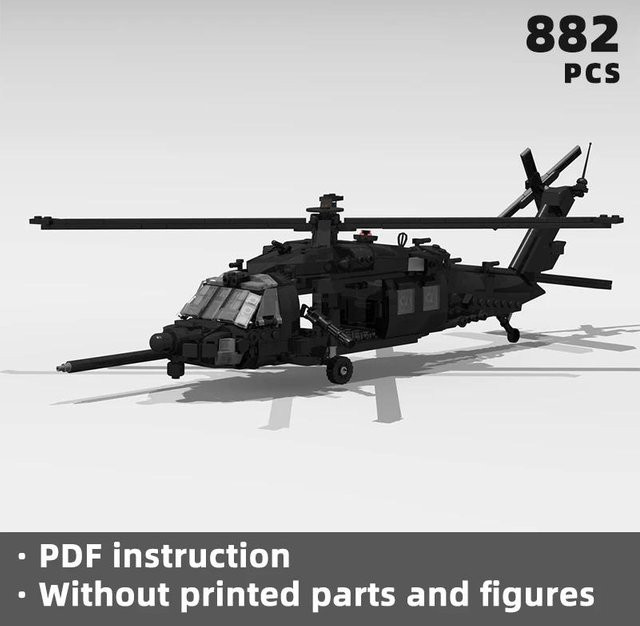Yiran toy MH-60K Blackhawk Helikopter Militär Kampfhubschrauber Blöcke ab 14 Jahren - Bild 1