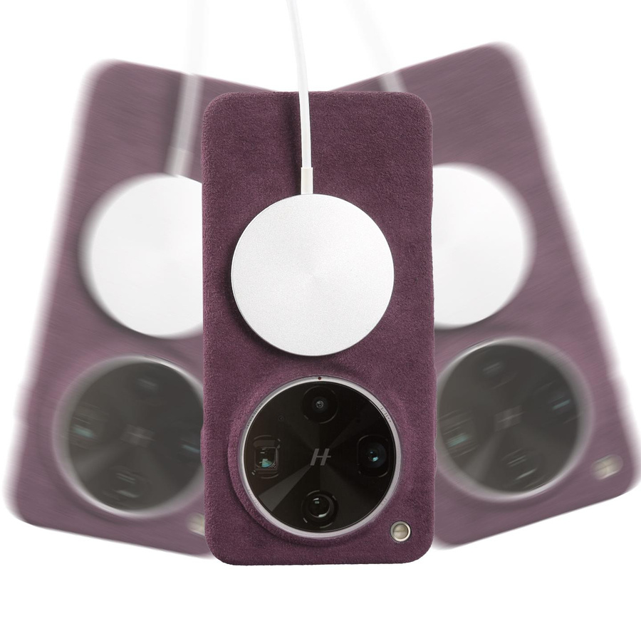 Magnetische Alcantara Rückseitenhülle Case für OPPO Find X9 Pro X8 Ultra X6 Pro X7 Ultra Reno 9 Pro Plus in Purple - Bild 2