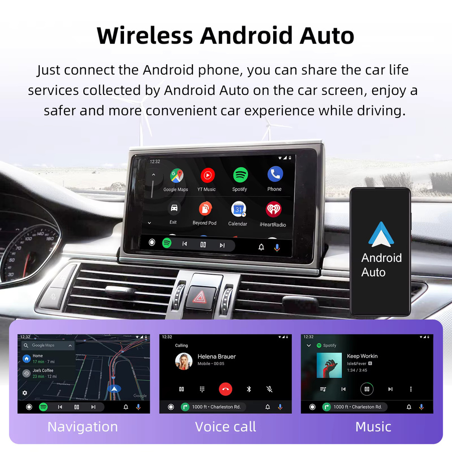 EzoneTronics OEM Bildschirm-Upgrade-Decoder-Box für Audi A4, A5, Q2L, Q5L, Q7 (2014-2022) mit CarPlay & Android für 7 Zoll oder 8,8 Zoll MIB-Bildschirme, Schwarz - Bild 4