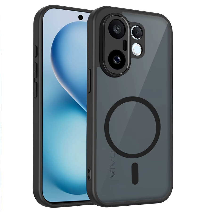 Vivo X200 FE Silikon-Handyhülle mit MagSafe, stoßfeste transparente Airbag-Schutzhülle mit harter Rückseite - Bild 5