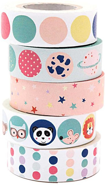Rico Design Paper Poetry Washi Tape Set kleine Astronauten multicolor - Bild 1