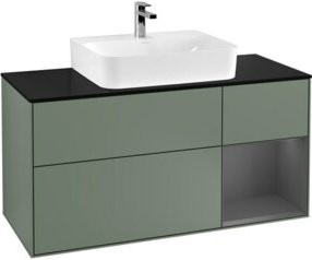 V&B Waschtischunterschrank Finion in Olivenmatt Lackiert, Breite: 120 cm, Tiefe: 50,1 cm, Höhe: 50,1 cm - Bild 1