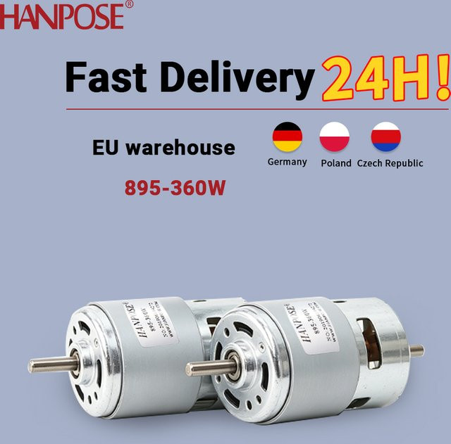 Hanpose Motorspindel 895-360W mit 12000 U/min und zwei Kugellagern in Silber - Bild 1