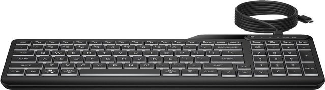 HP 405 Multi-Device Tastatur, 65% Compact, Hintergrundbeleuchtung, USB, QWERTZ Deutsch, Schwarz - Bild 1