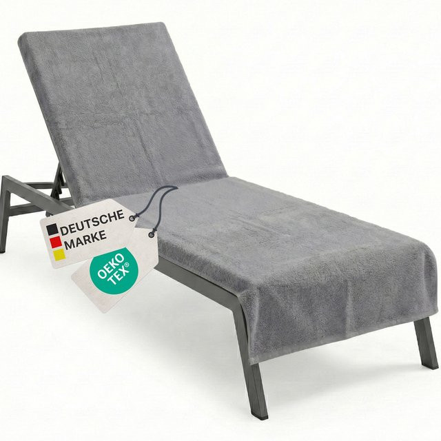 NYVI Frottee Schonbezug für Gartenliege NYVISpa, Farbe: Grau, B/T/H: 75 x 200 cm - Bild 1