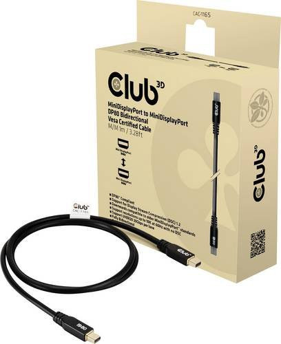 Club3D Mini DisplayPort auf DisplayPort 2.1 Kabel Schwarz, VESA DP80 Certified, 1,0 m - Bild 1