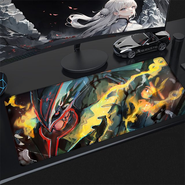 Bandai Rayquaza Extended XXL Gaming-Mauspad, wasserdichte Schreibtischunterlage in Multicolour mit rutschfester Gummibasis und genähten Kanten für PC und Laptop - Bild 1