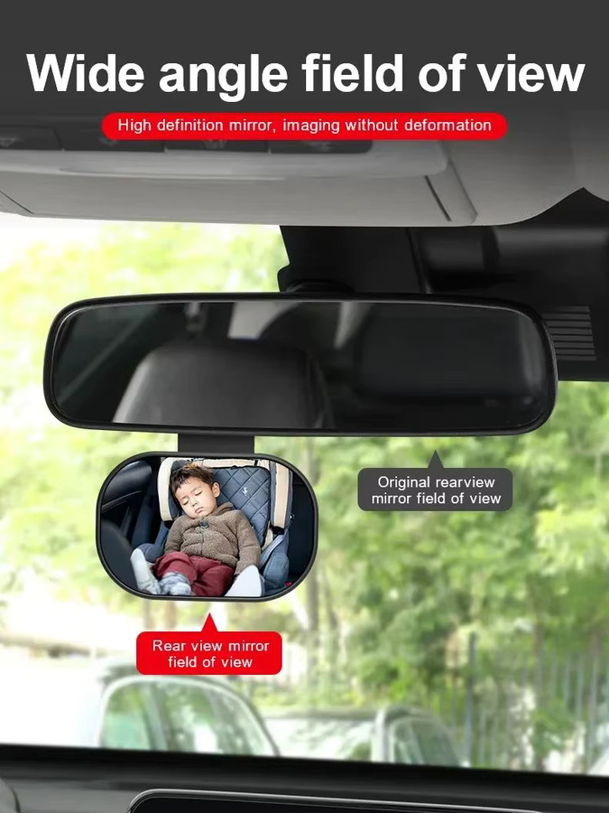 Auto Rückspiegel zur Überwachung von Kindern und Haustieren in Schwarz - Bild 7